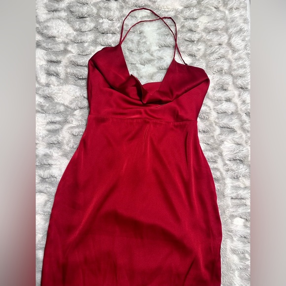 Oh Polly red satin slip dress holiday nye - Picture 3 of 3